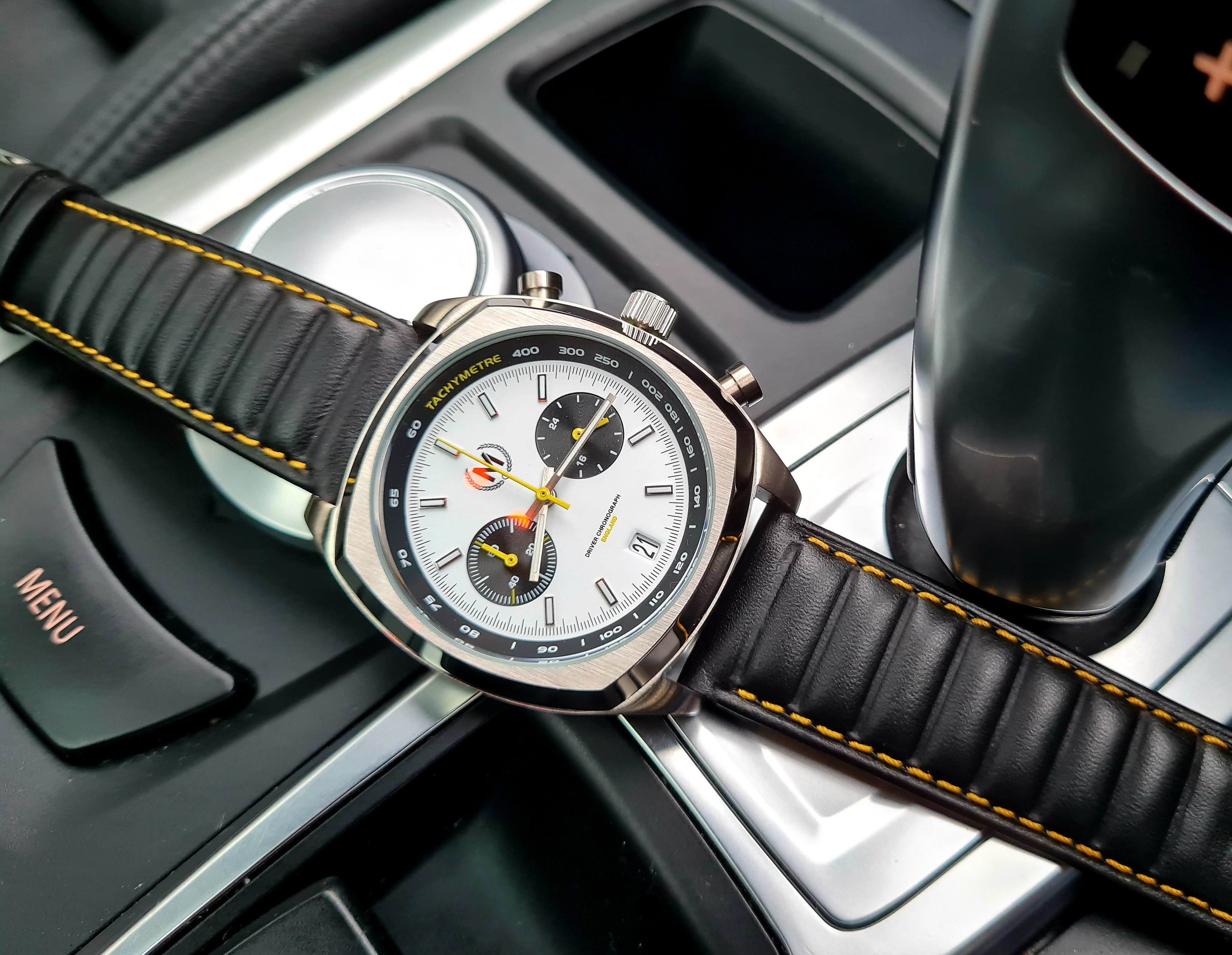 Discover Marchand Watch Company — British-designed motor racing watches from Cambridge. Built on Swiss heritage and a great-grandfather's legacy at Benrus. For those who drive.