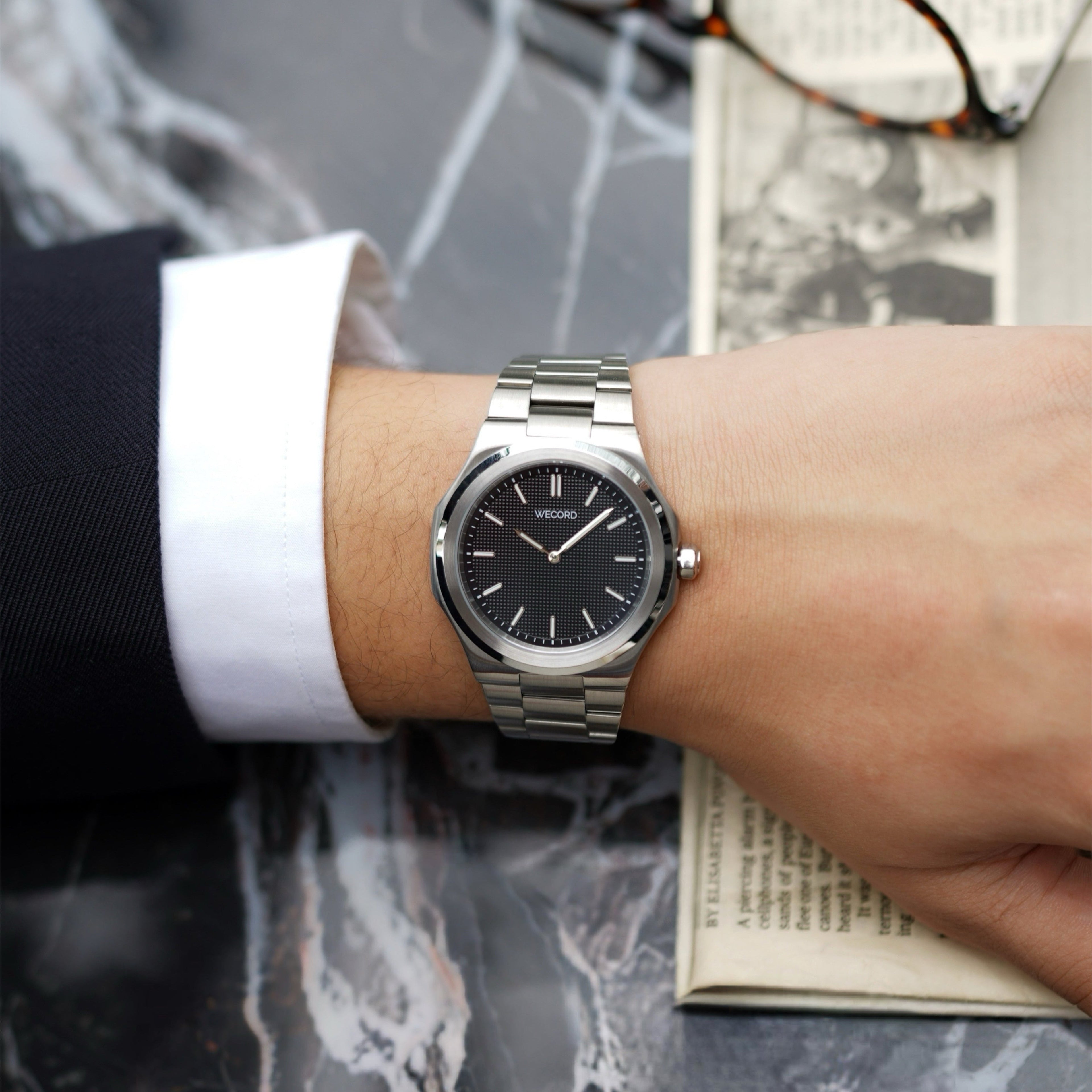 Rotate North sustainable mechanical dive watch - German-engineered automatic with sapphire crystal and eco-friendly Italian rubber strap at Sostter