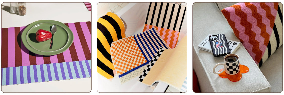 Casa Rolio contemporary homeware and interior accessories - leather placemats and hand-knitted home accessories from an independent boutique at Sostter
