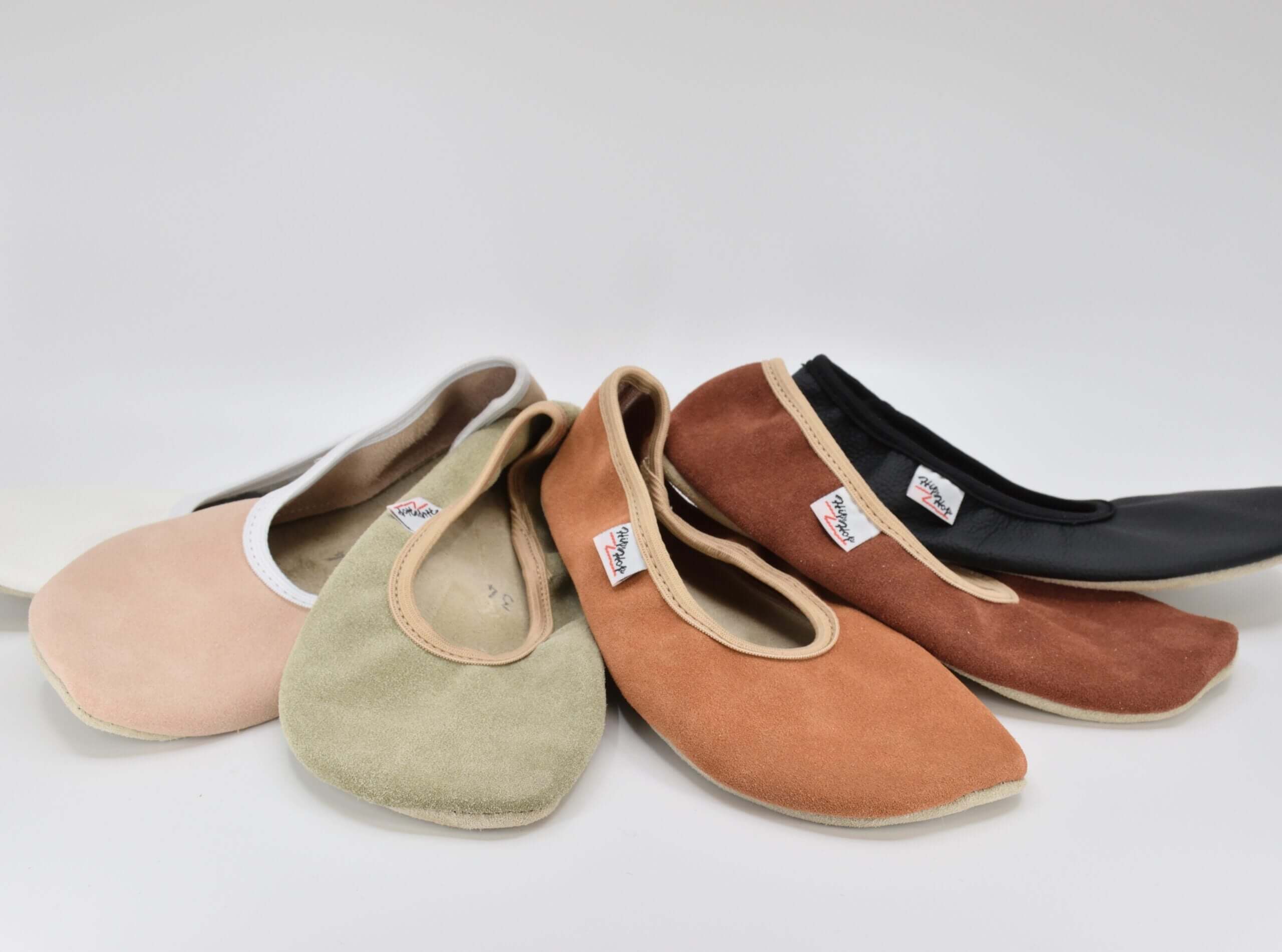 Hip-Hop Estonian barefoot leather slippers and gymnastic shoes for kids and adults made by a family shoemaker in Võru county since 1927 at Sostter