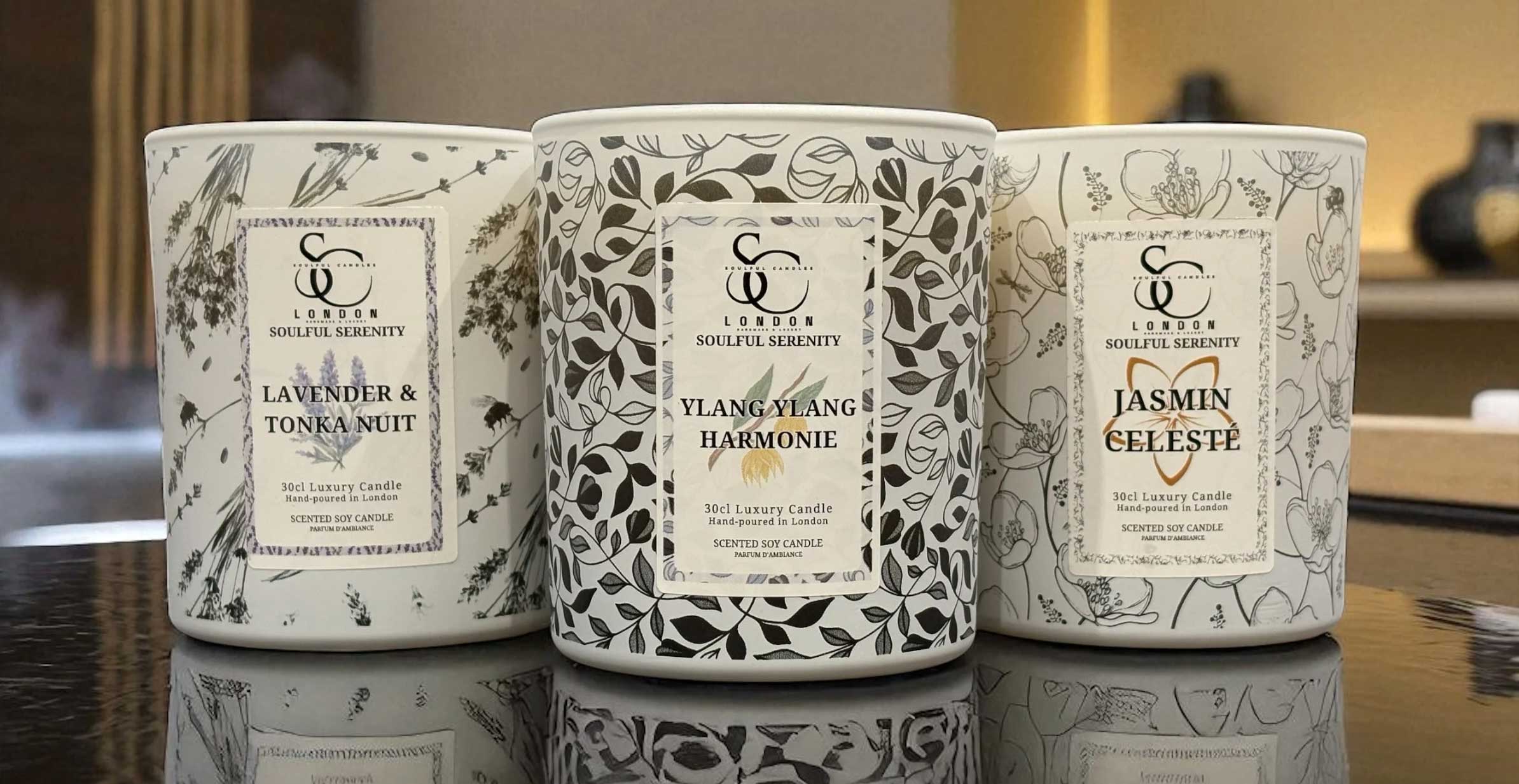 Handcrafted sustainable candles by independent makers from the UK, Europe, and USA — women-led, men-led, and family-run brands available at Sostter.