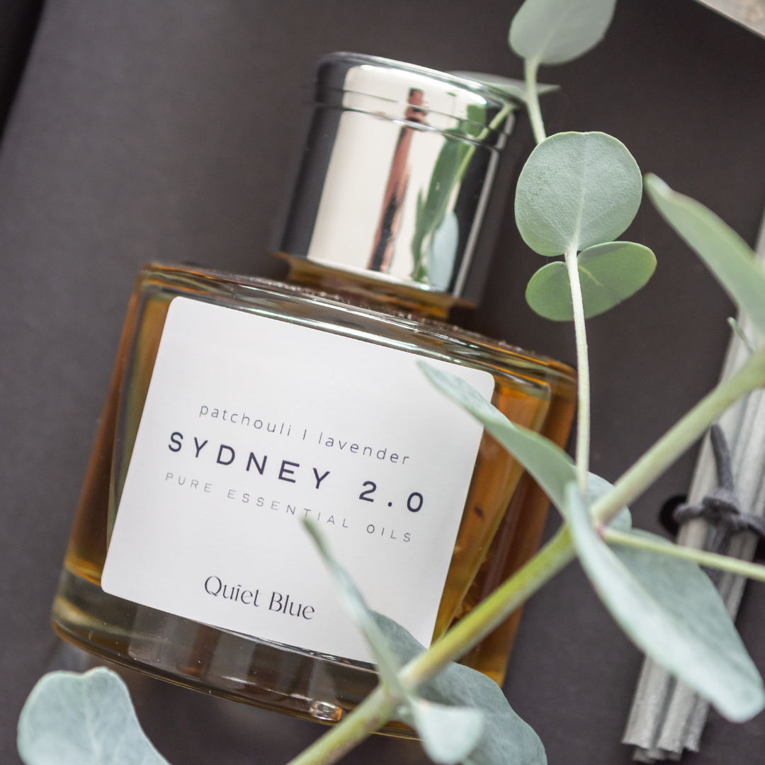 Quiet Blue clinical aromatherapy candles and reed diffusers for perimenopause and menopause by Jackie in Windsor - vegan paraffin-free UK made at Sostter