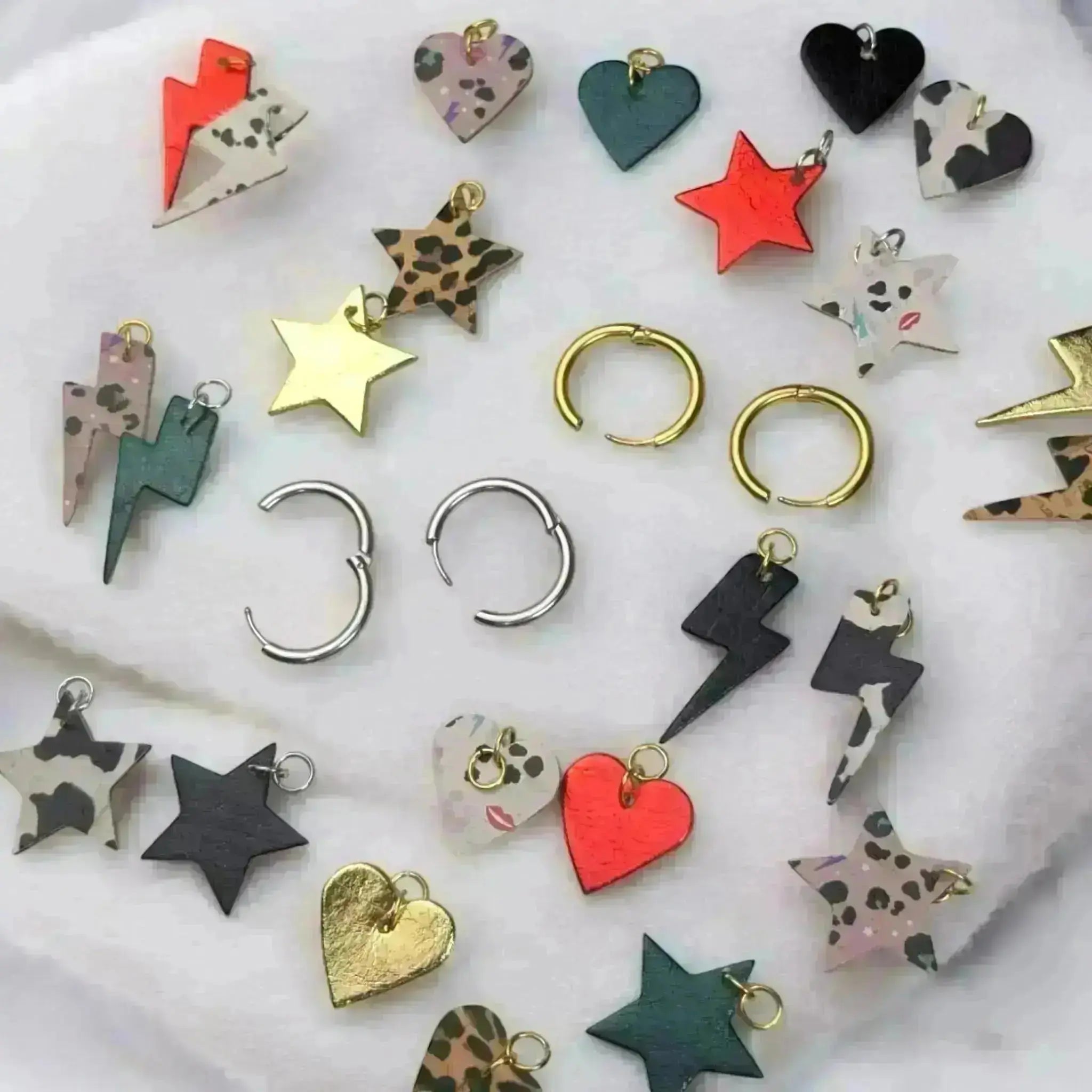 Trend Tonic sustainable cork leather statement earrings handmade in Kent by founder Kerry Clayton - Dragons Den award-winning independent brand at Sostter