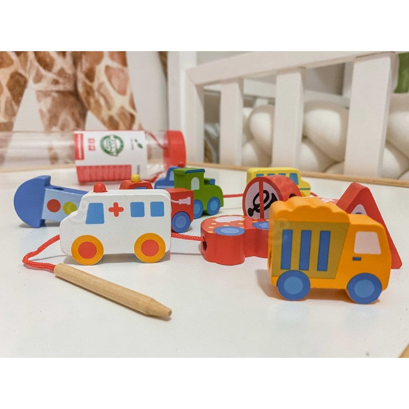 Woopie Let's Go Green FSC-certified wooden educational toys - sensory puzzles, construction sets and geoplans for screen-free play at Sostter