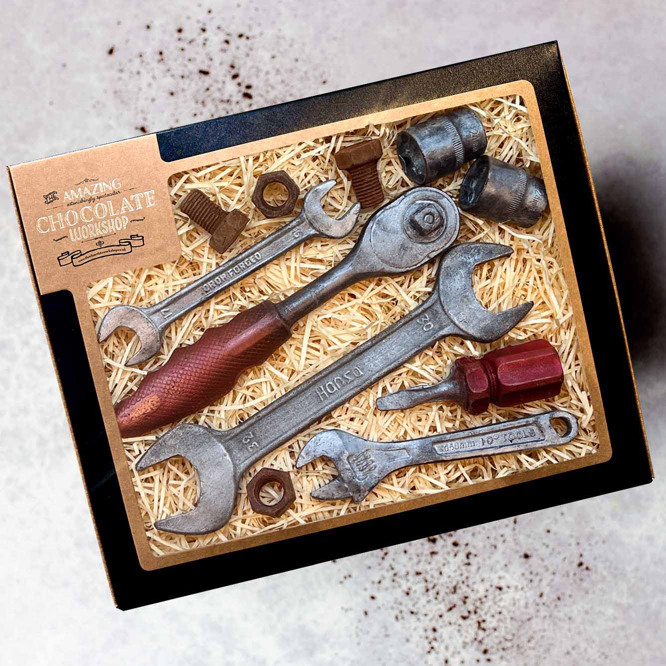 Selection of handmade British chocolates including truffles and honeycomb from artisan makers at Sostter