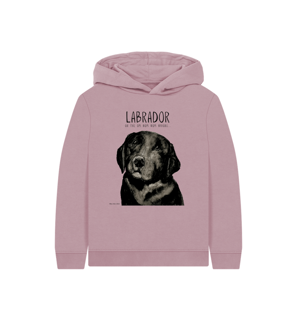 Black Labrador Snack Mode Kids Hoodie