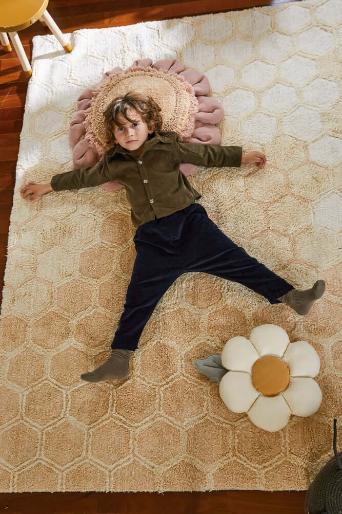 Little Daisy Flower-Shaped Cotton Pillow - Safe & Eco-Friendly for Kids by Lorena Canals at www.brixbailey.com