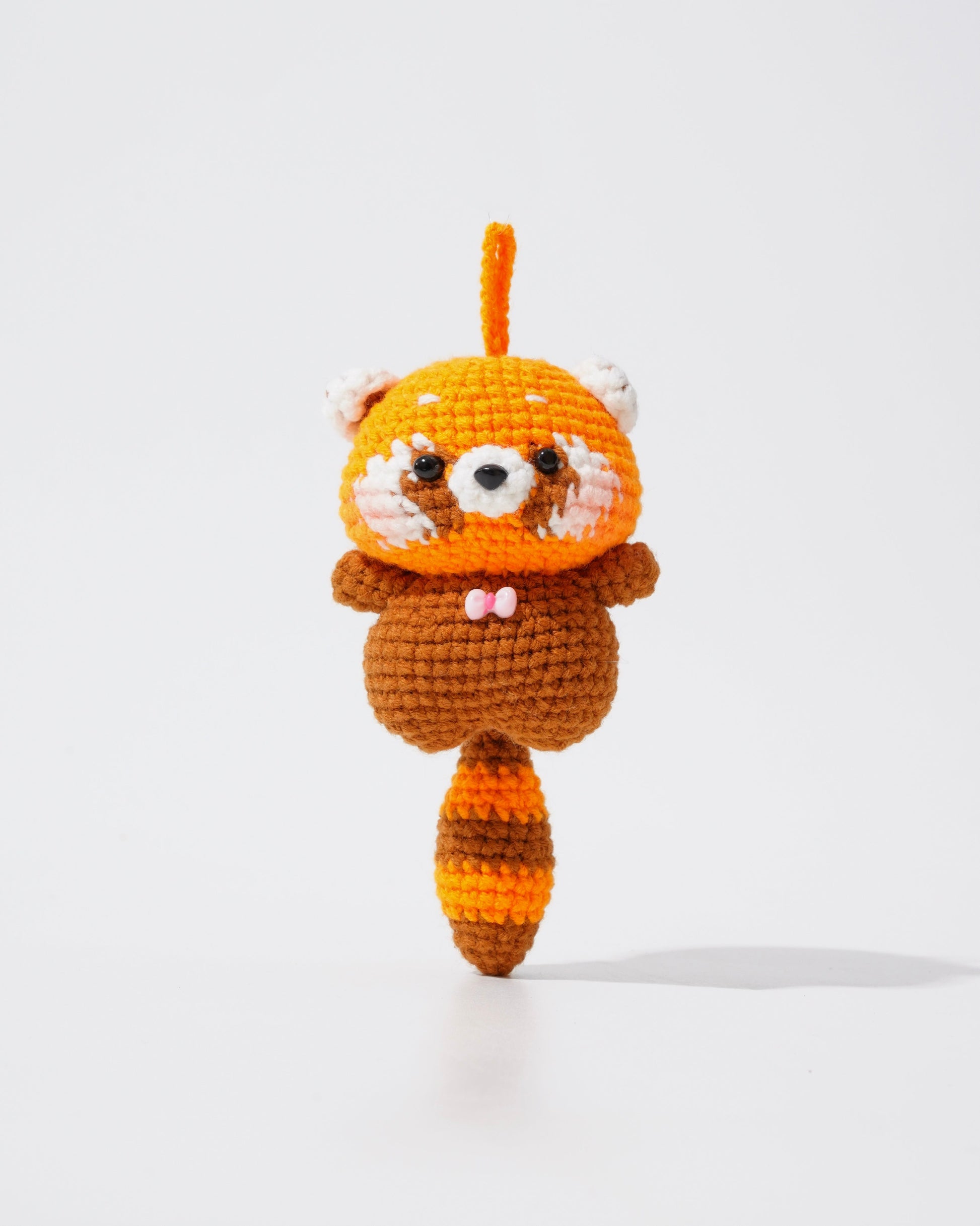 Handmade Crochet Red Panda Bag Charms and Keychains