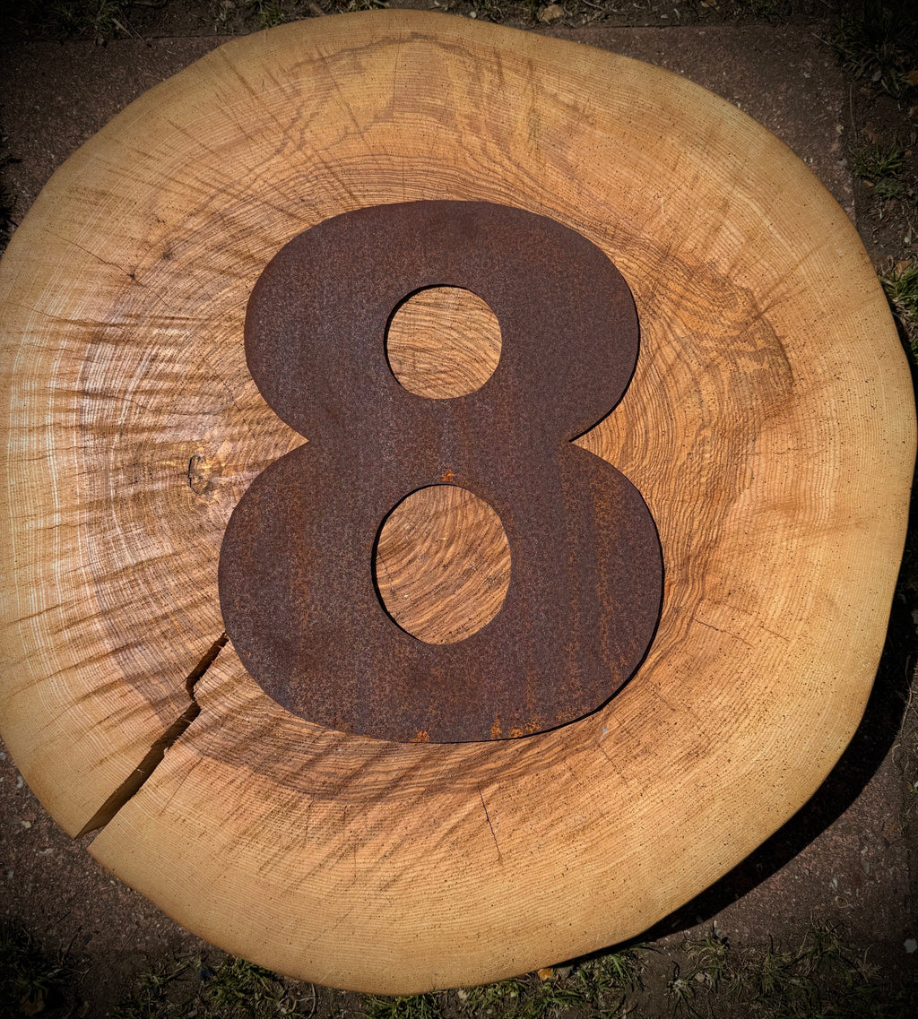12 Inch Rusty Metal Letters A-Z 0-9