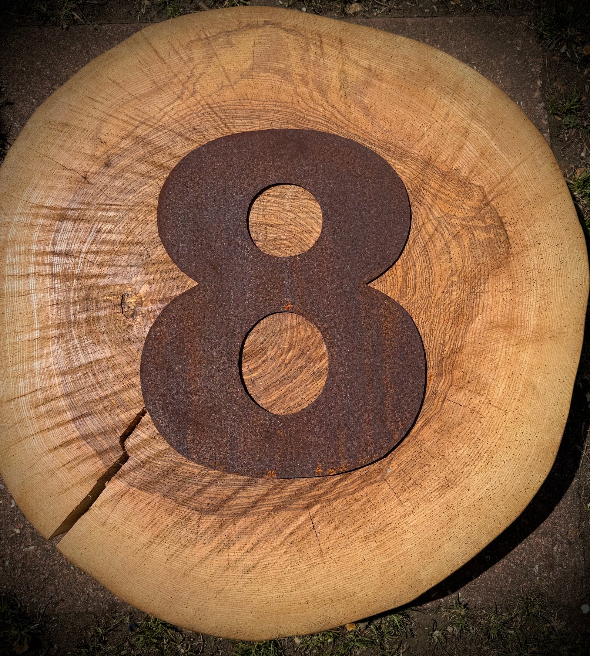 12 Inch Rusty Metal Letters A-Z 0-9