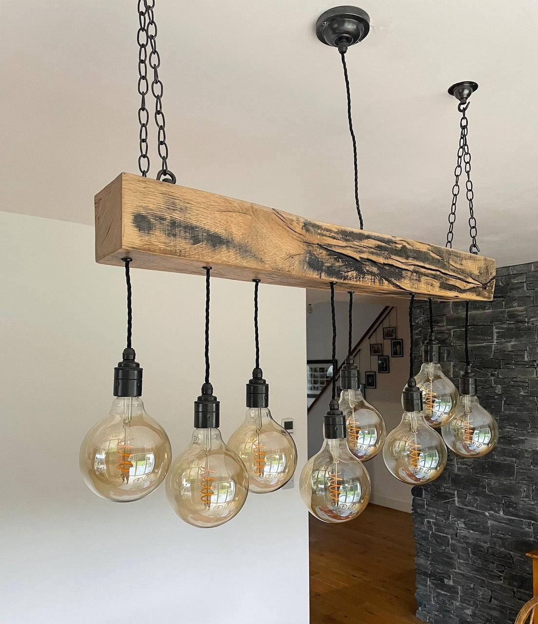 Oak Beam Chandelier Bespoke Made to Order