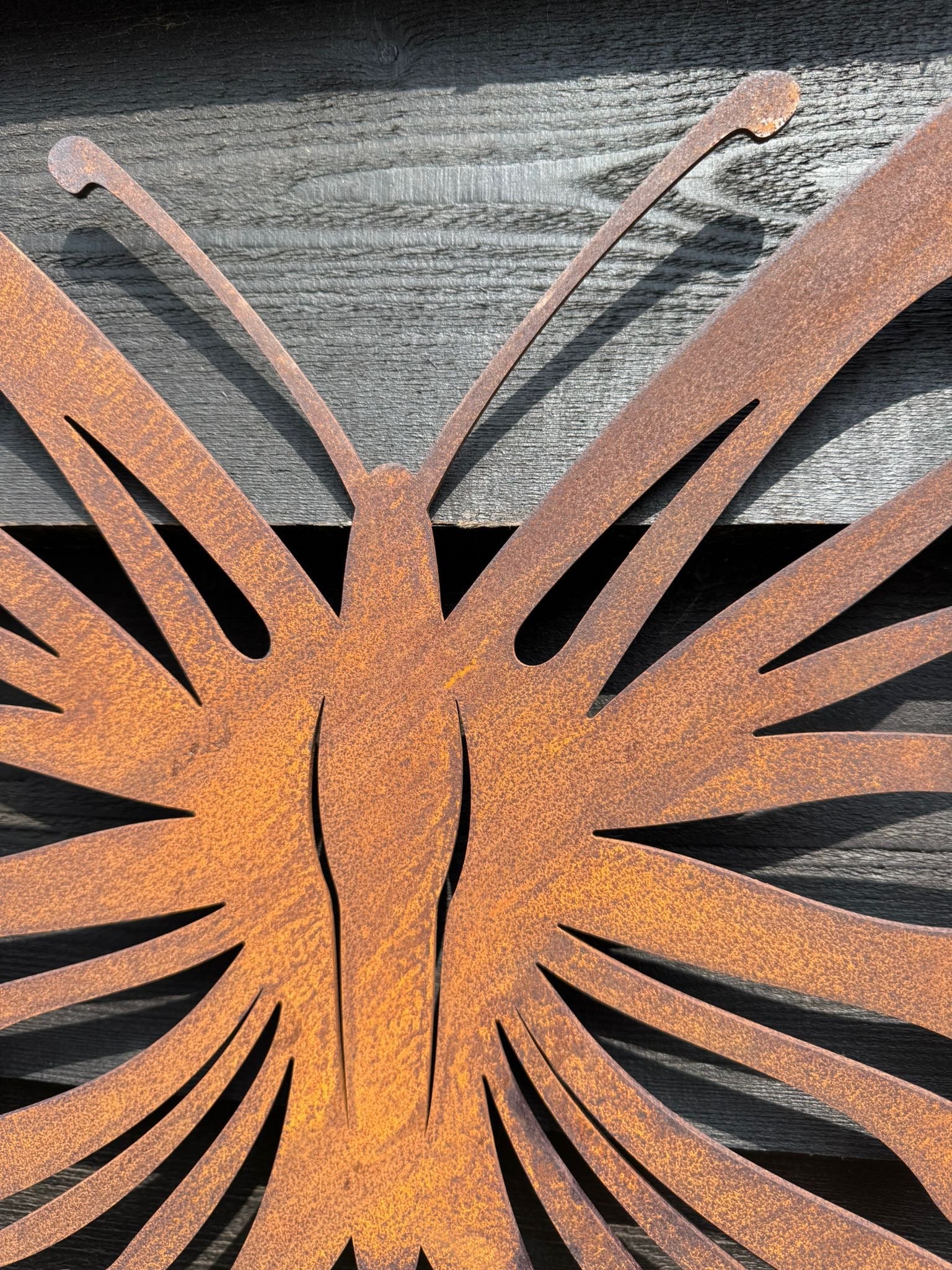 Large Rusty Metal Butterfly Wall Art Decoration