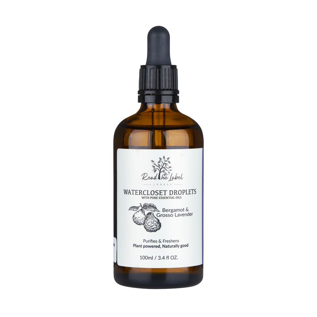 Natural Bergamot and Lavender Toilet Freshener Droplets