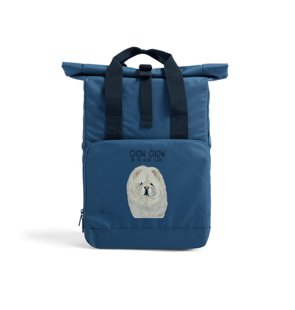 Cream Chow Chow Roll Top Backpack