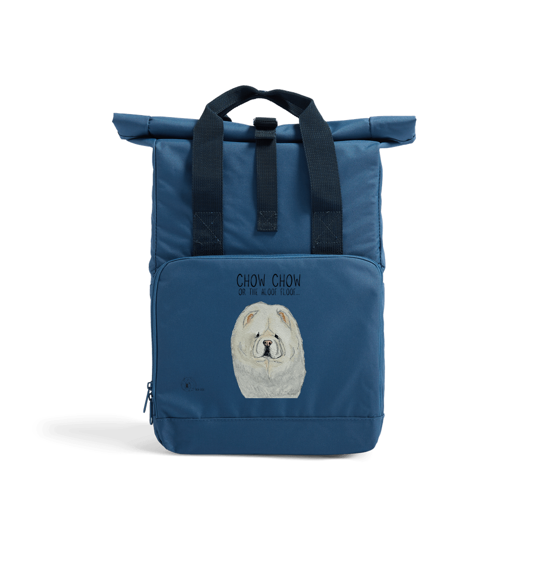Cream Chow Chow Roll Top Backpack
