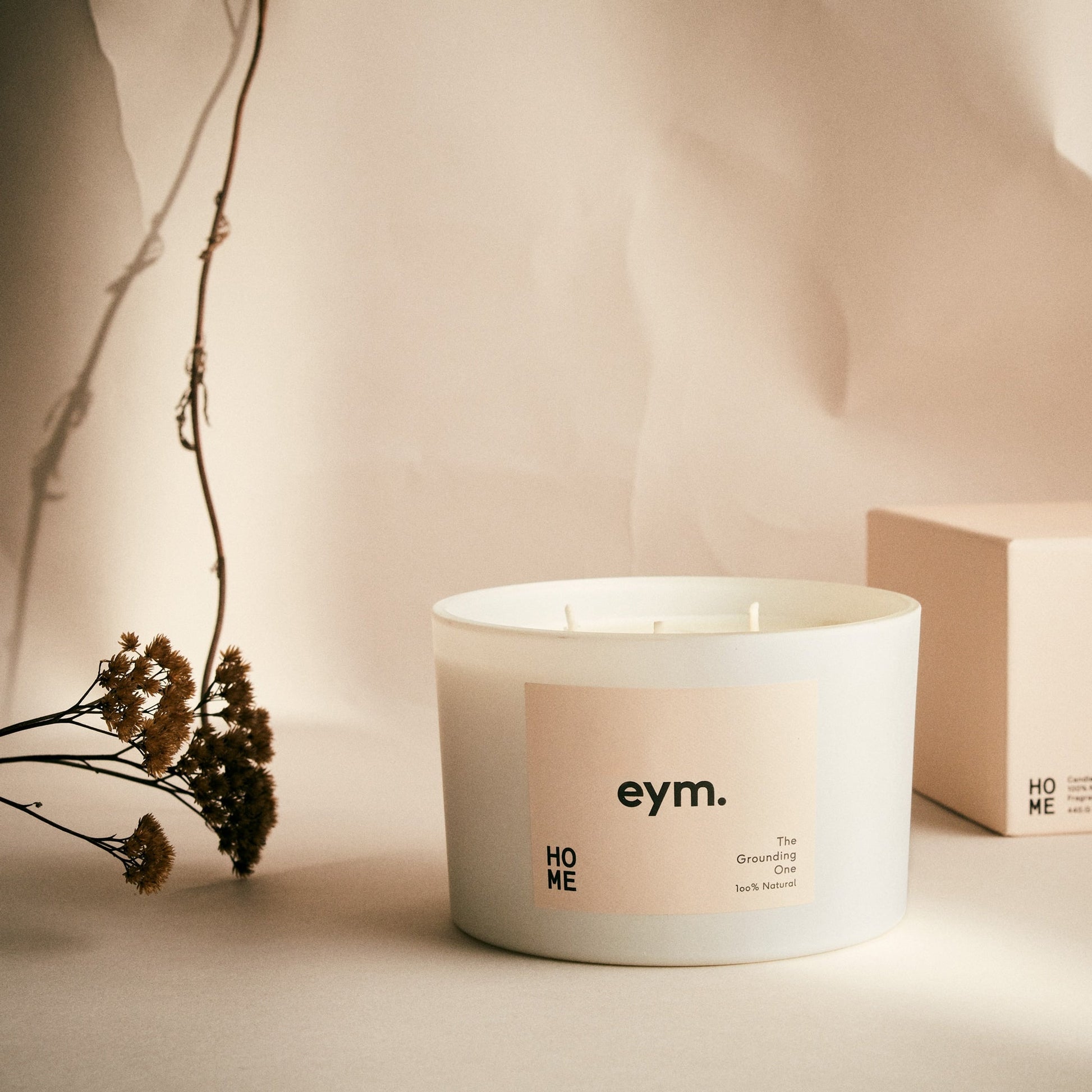Natural Three Wick Candle Home