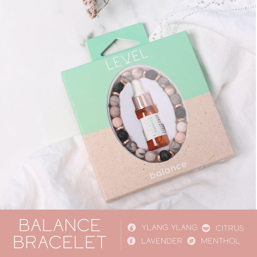 Lava Bead Aromatherapy Bracelet Set Balance and Happiness