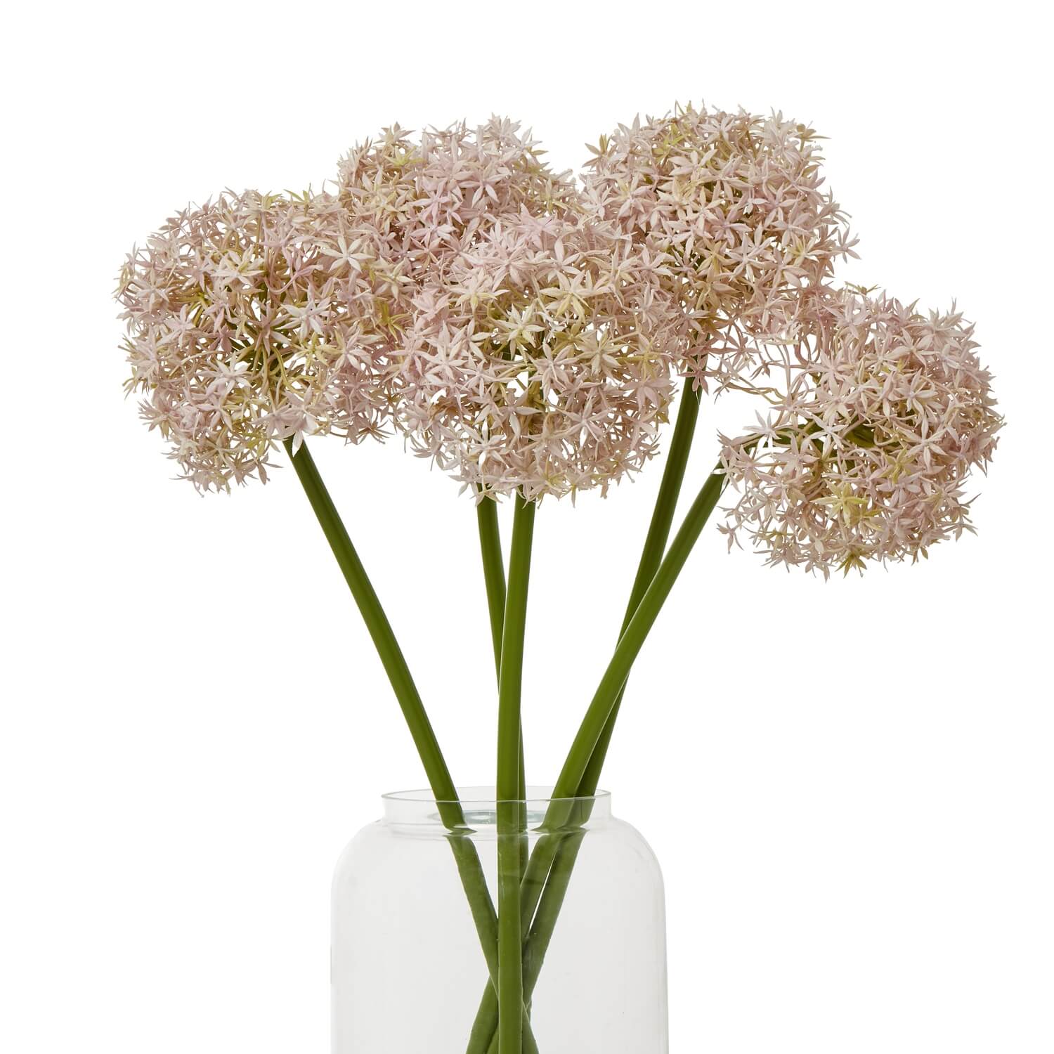 Lilac faux allium stem with spherical bloom, 80cm tall, soft purple hue, perfect for farmhouse or boho decor. by sostter at brixbailey.com