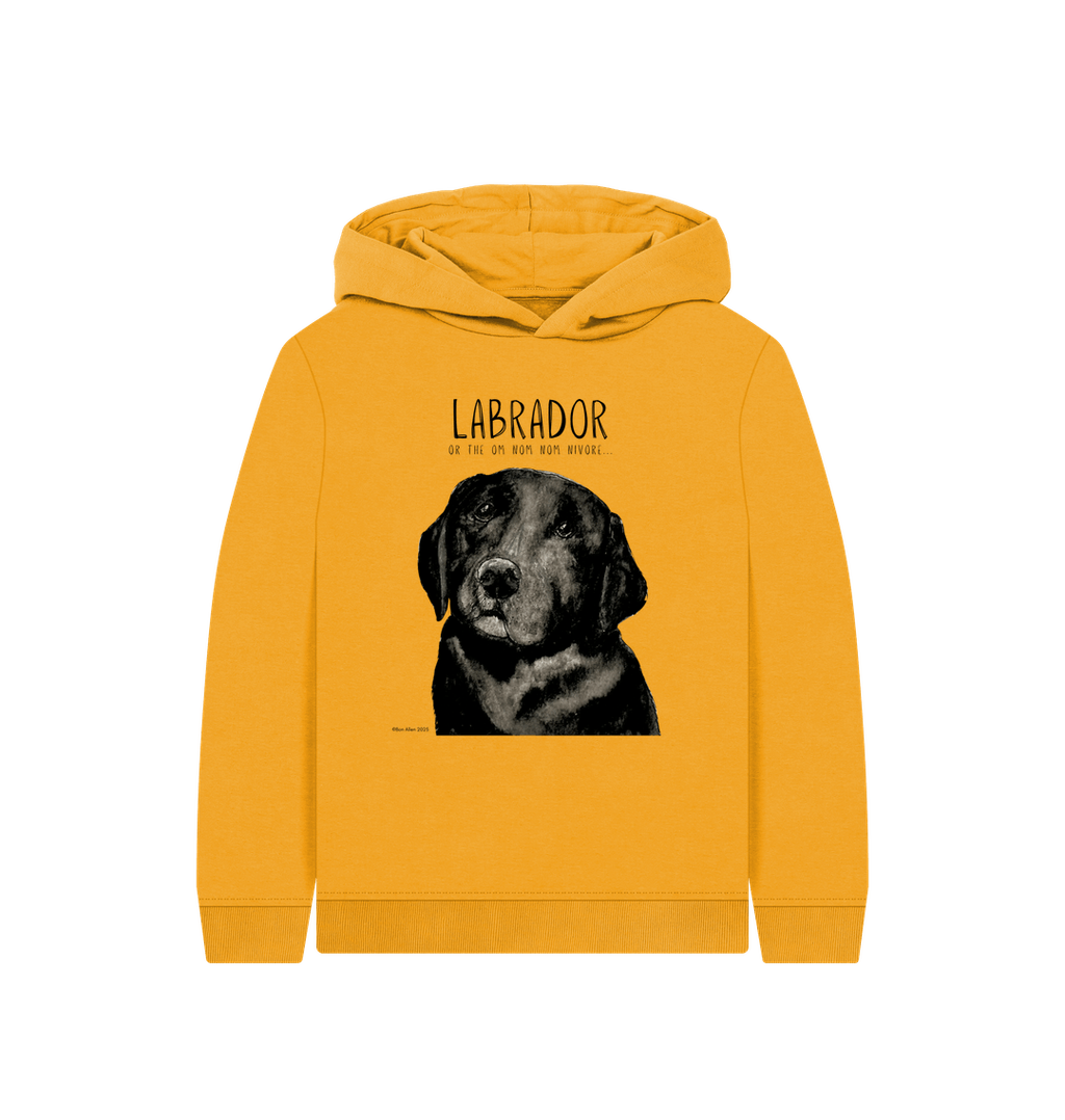 Black Labrador Snack Mode Kids Hoodie