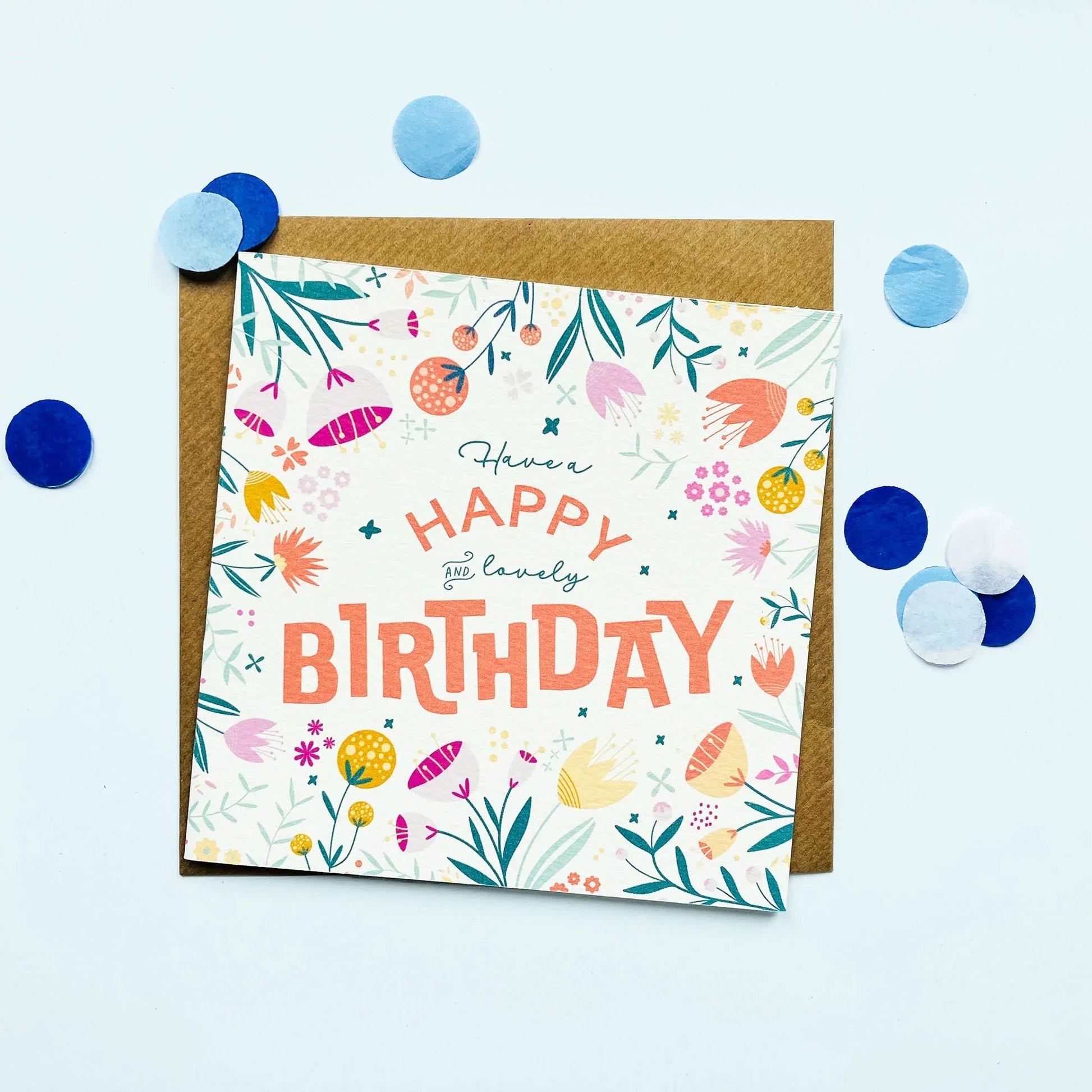 Hand Drawn Floral Birthday Card