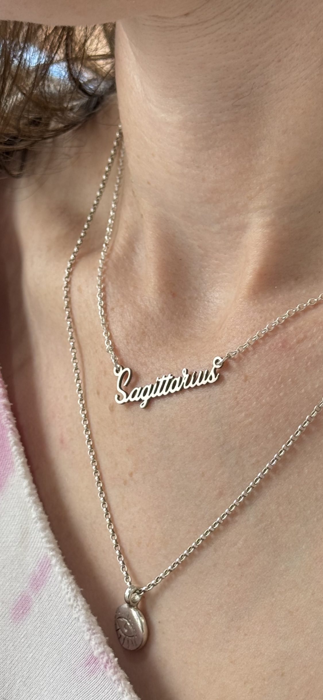 Star Sign Name Necklace in Sterling Silver