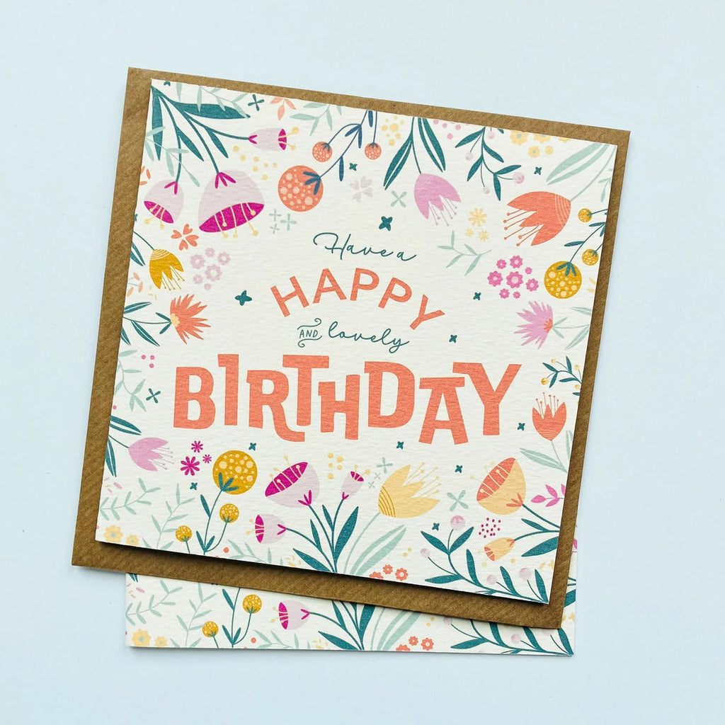 Hand Drawn Floral Birthday Card
