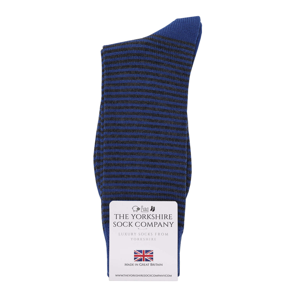 Fine Stripe Luxury Merino Everyday Socks, 6 Pair Bundle