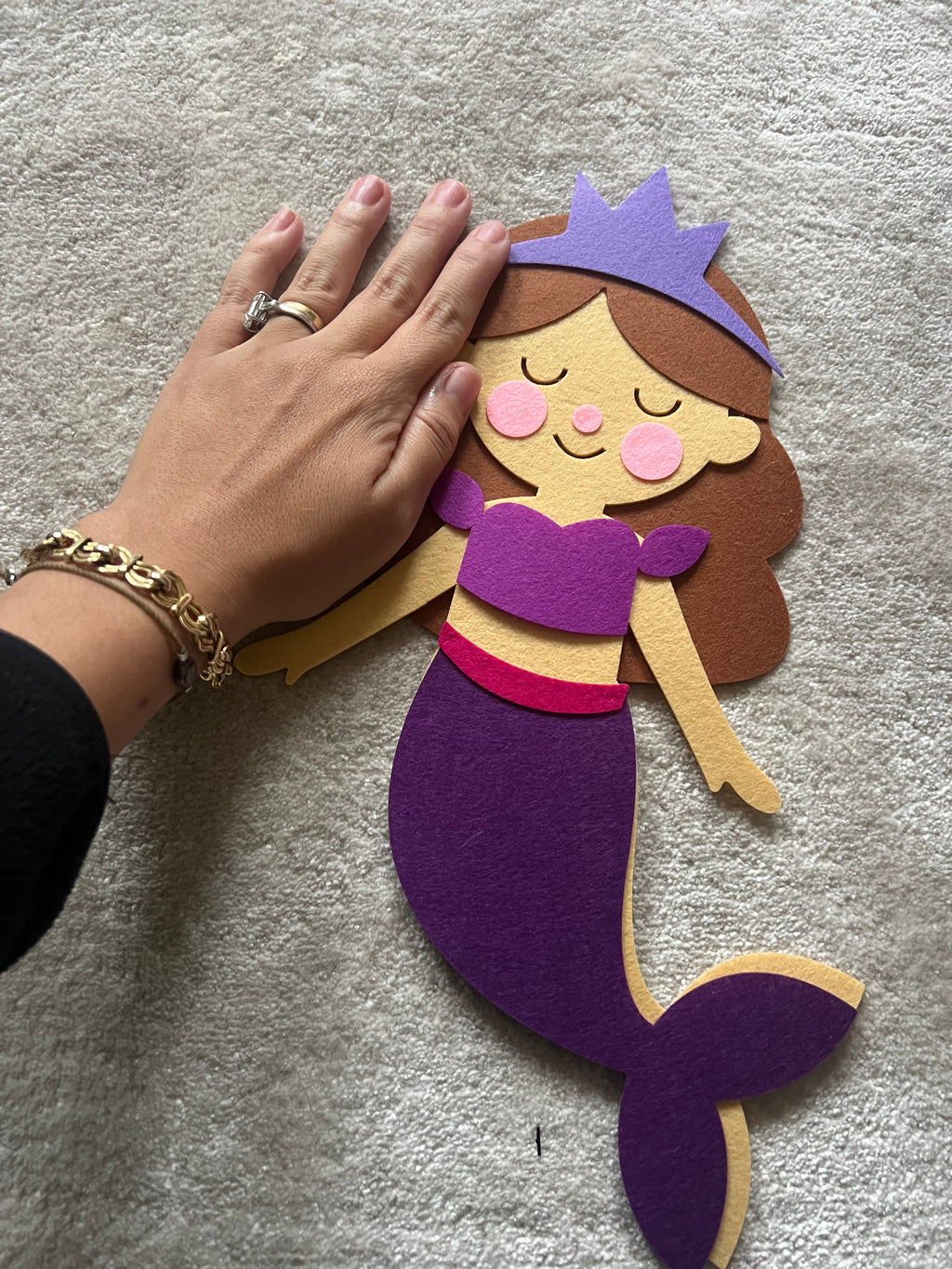 Mermaid Felt Play Board Magical Dress Up Activity for Girls