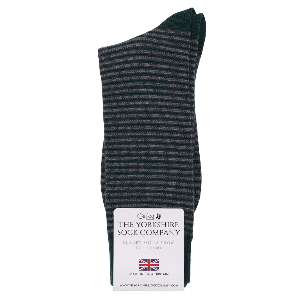Fine Stripe Luxury Merino Everyday Socks, 6 Pair Bundle