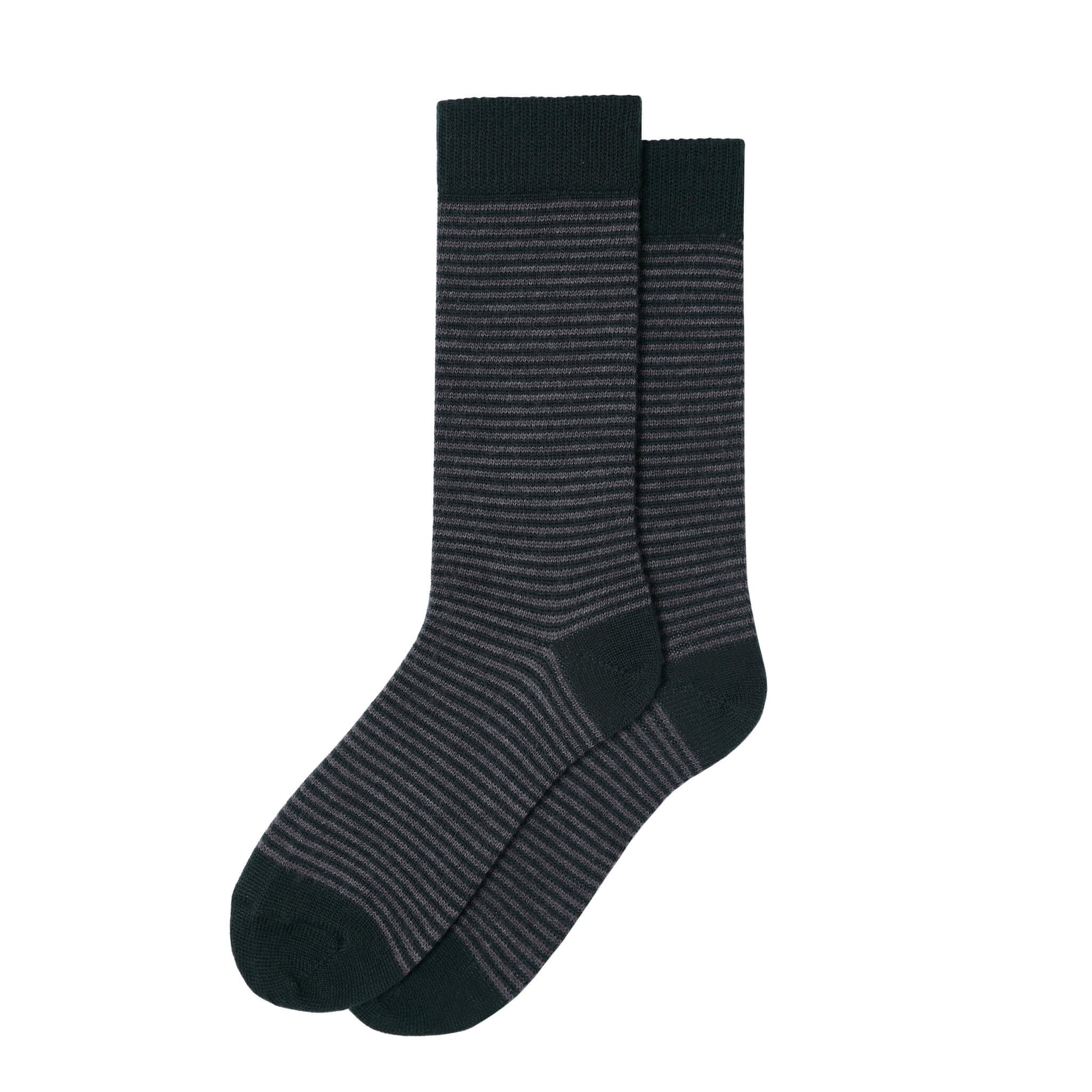 Fine Stripe Luxury Merino Everyday Socks 4 Pair Bundle