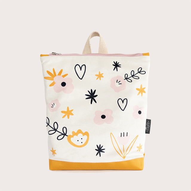 Flowers Backpack for Girls – Stylish & Eco-Friendly Velvet Design by Muni at www.brixbailey.com