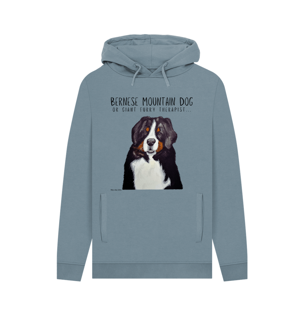 Bernese Mountain Dog Hoodie for Men Cosy Warm and Rather Good