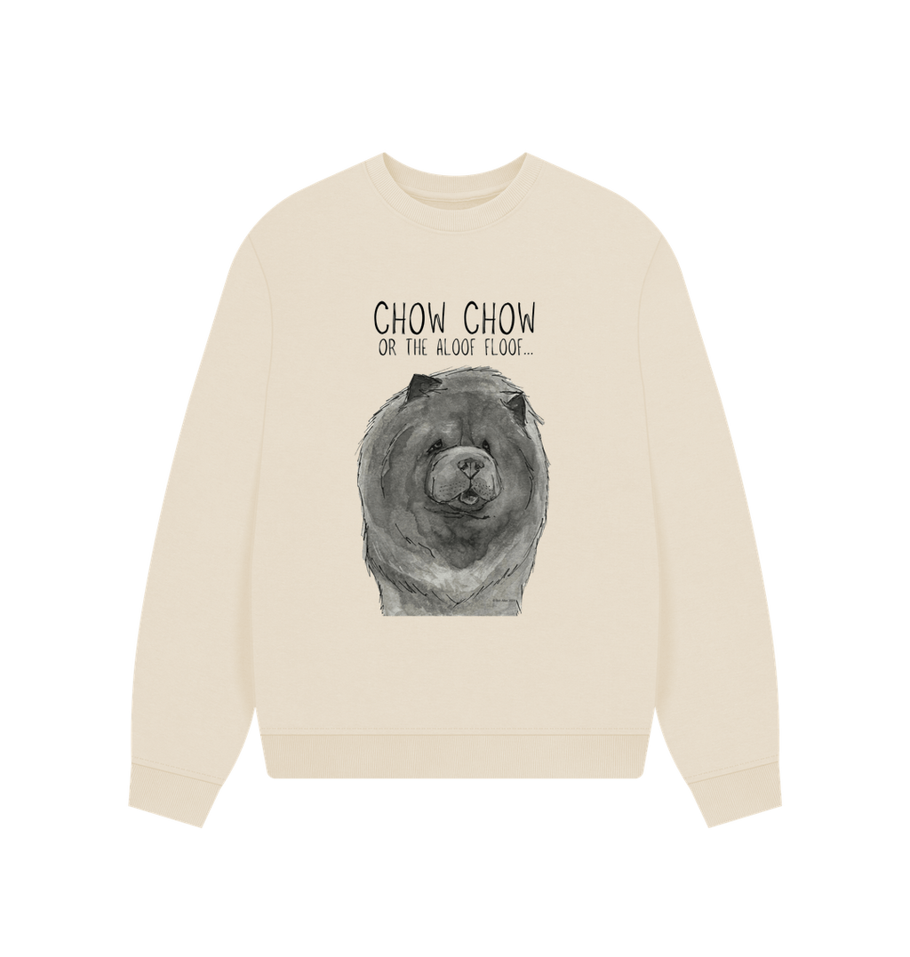 Blue Chow Chow Oversized Sweatshirt for Women