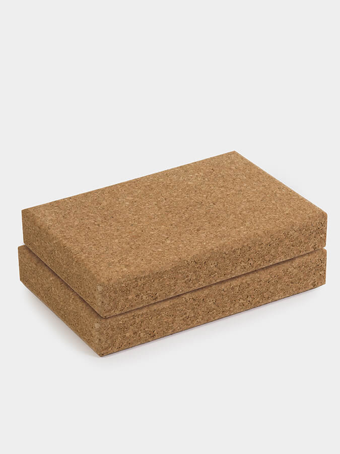 Cork Yoga Block Twin Pack