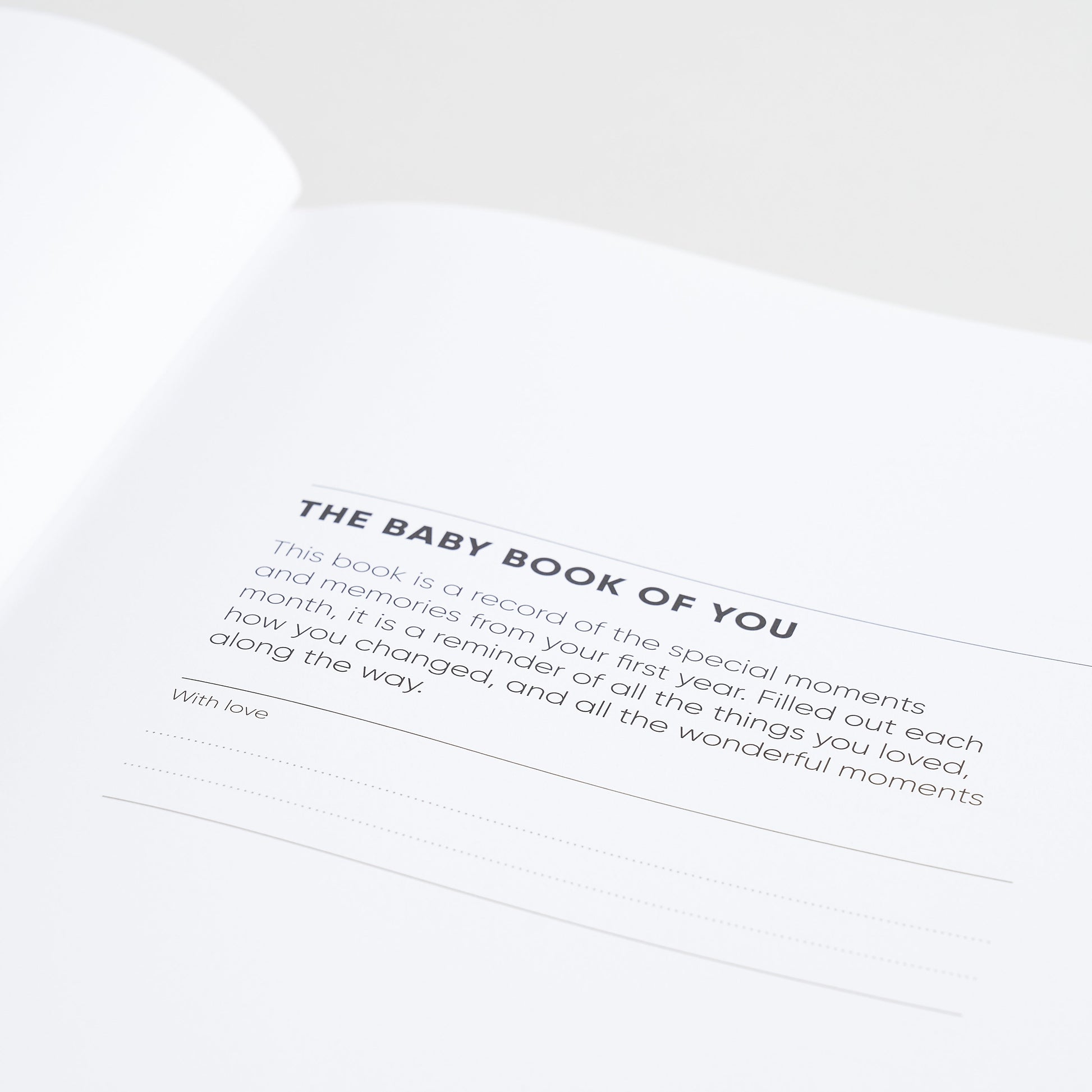 Baby Book of You Record of Your First Year