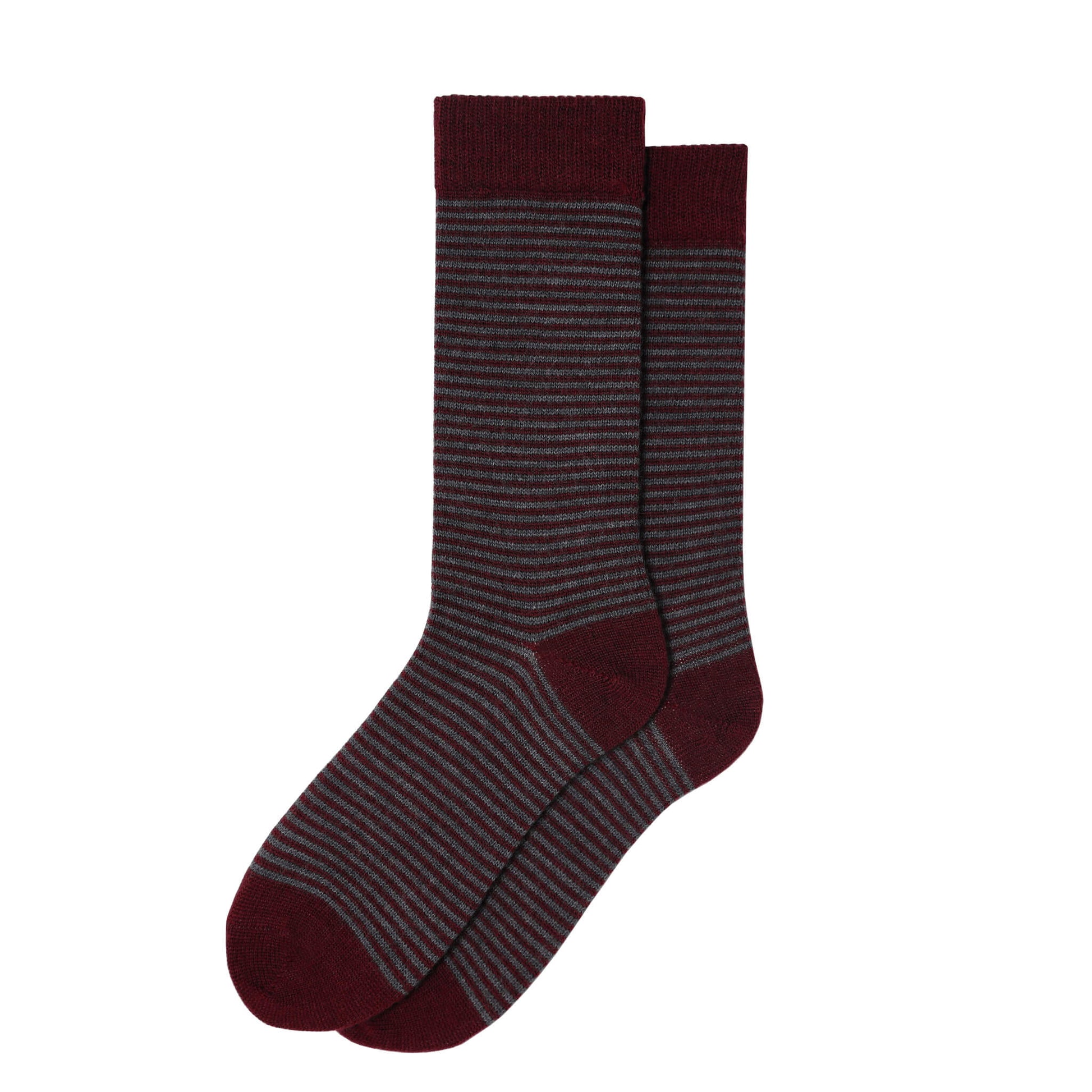 Fine Stripe Luxury Merino Everyday Socks, 6 Pair Bundle