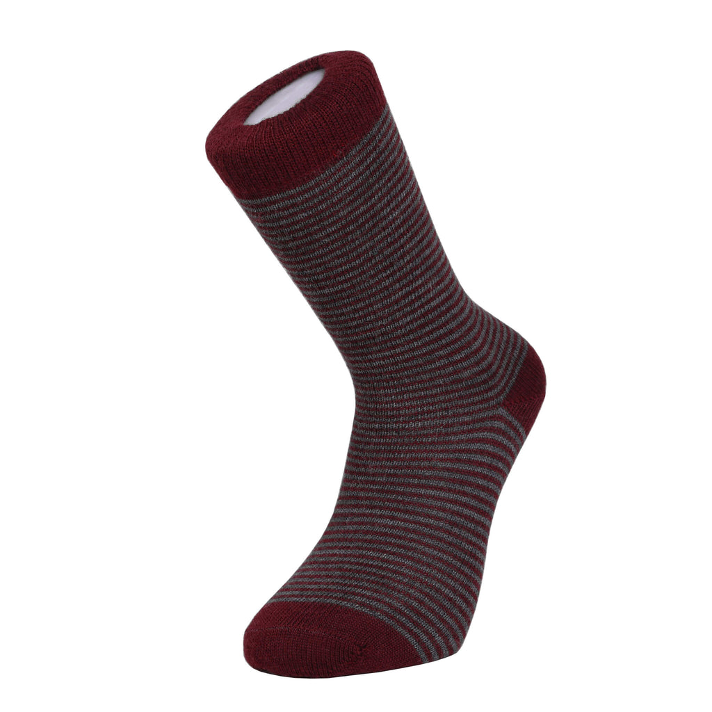 Fine Stripe Luxury Merino Everyday Socks, 6 Pair Bundle