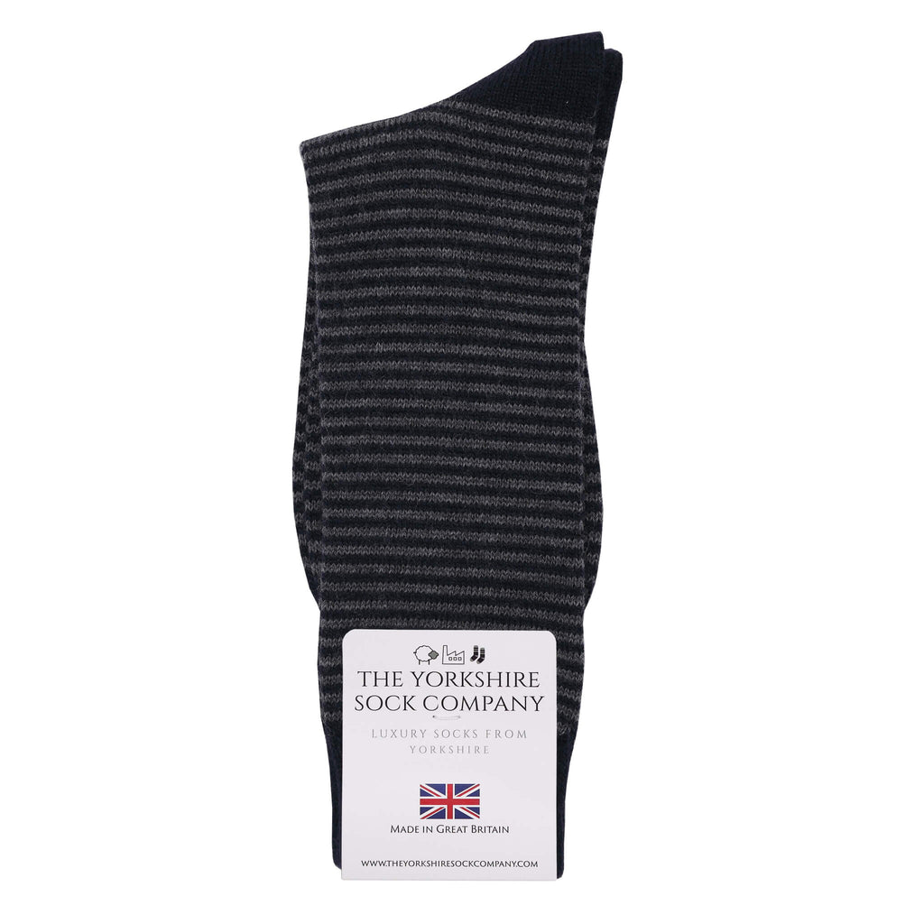 Fine Stripe Luxury Merino Everyday Socks, 6 Pair Bundle