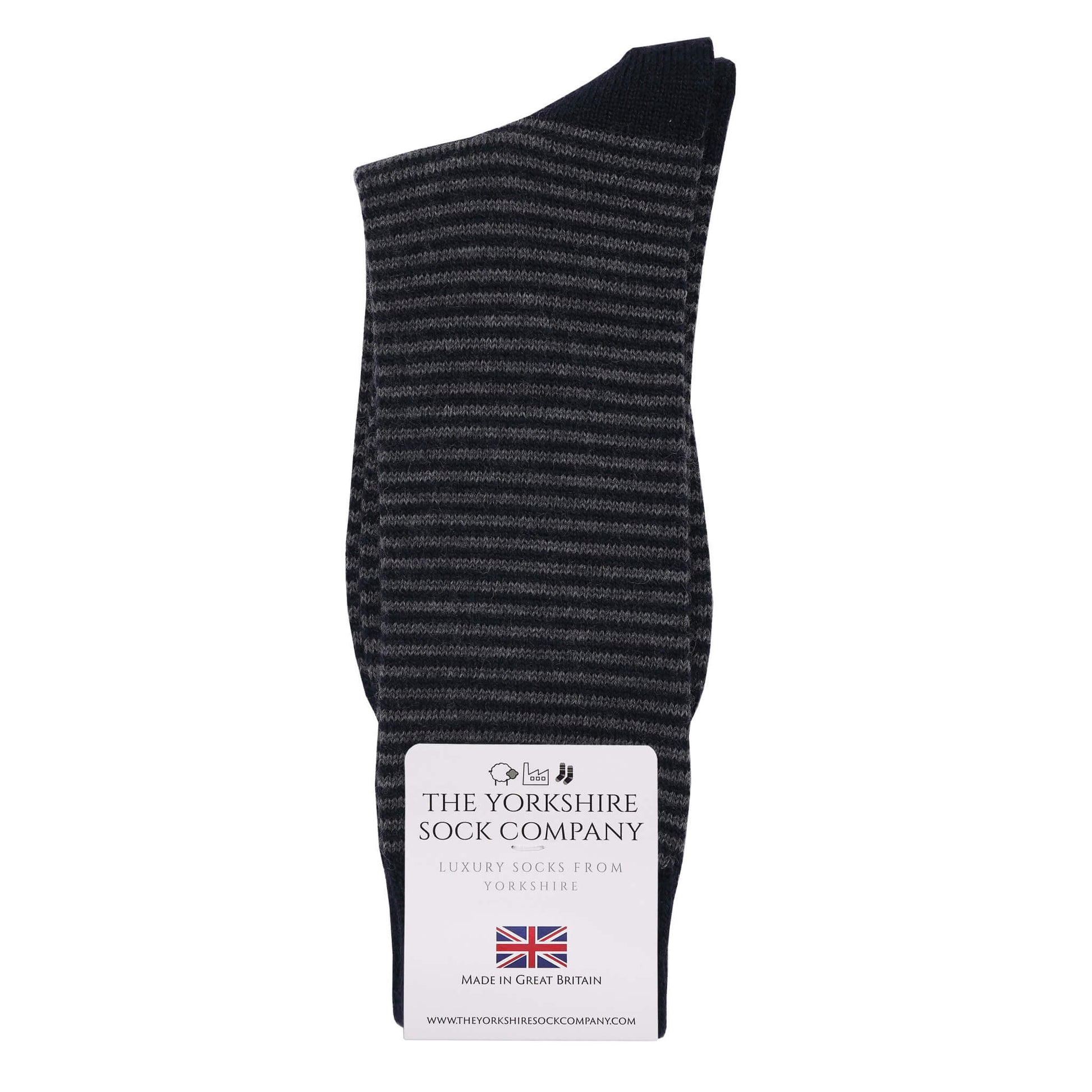 Fine Stripe Luxury Merino Everyday Socks, 6 Pair Bundle