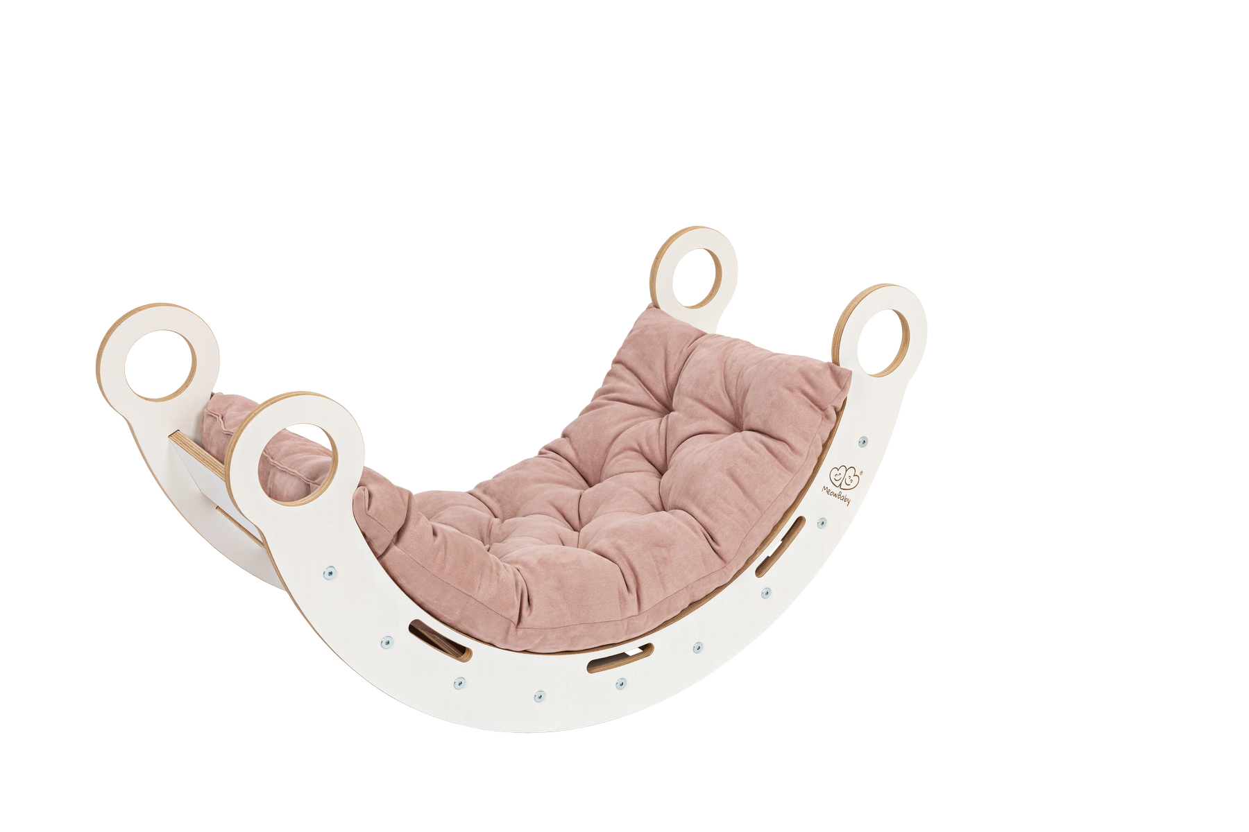 White Wooden Dream Rocker – Safe, Montessori-Inspired Toy by MeowBaby at www.brixbailey.com