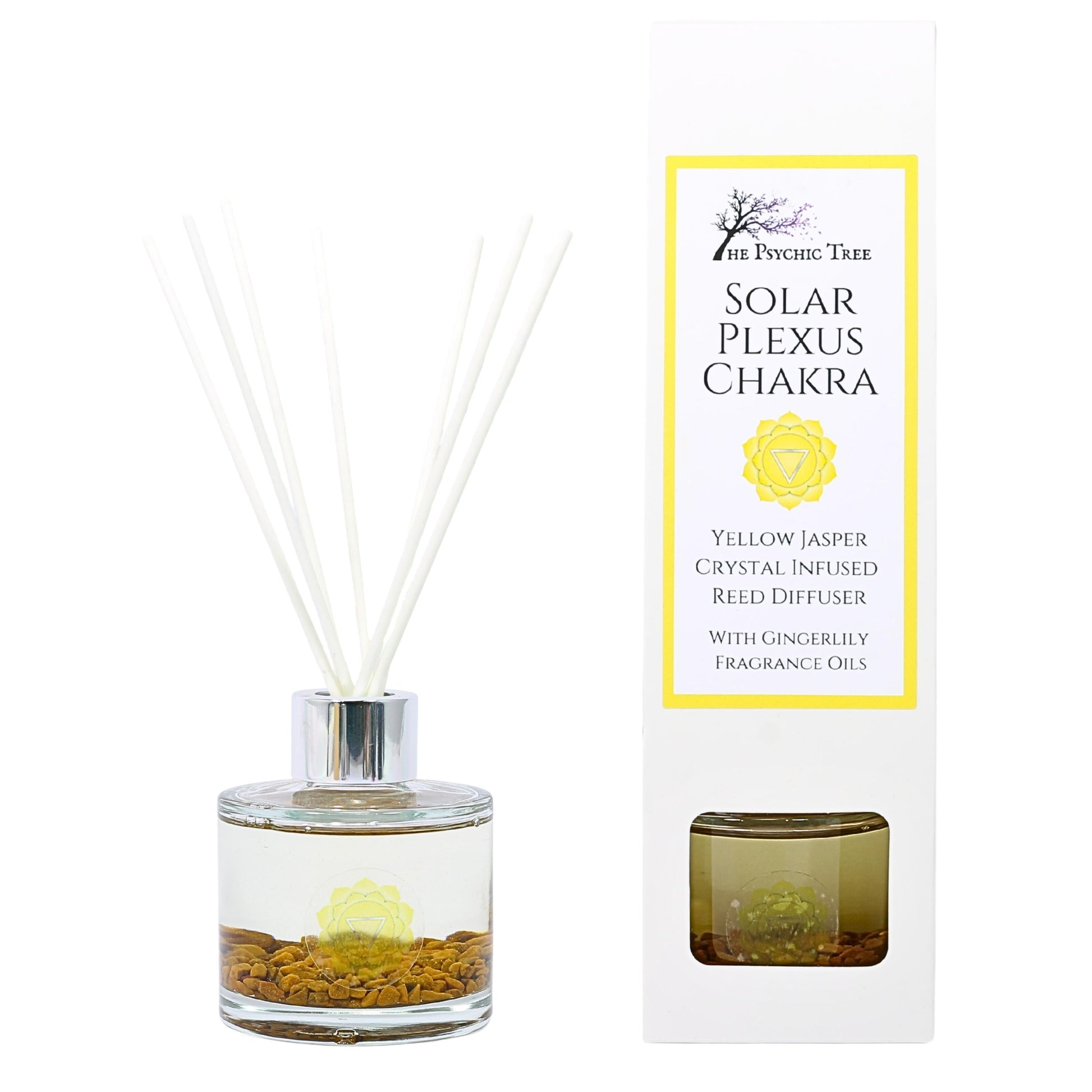 Solar Plexus Chakra Crystal Reed Diffuser with Yellow Jasper