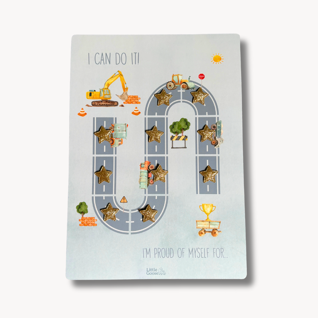 Kids Reward Chart with Glitter Stars
