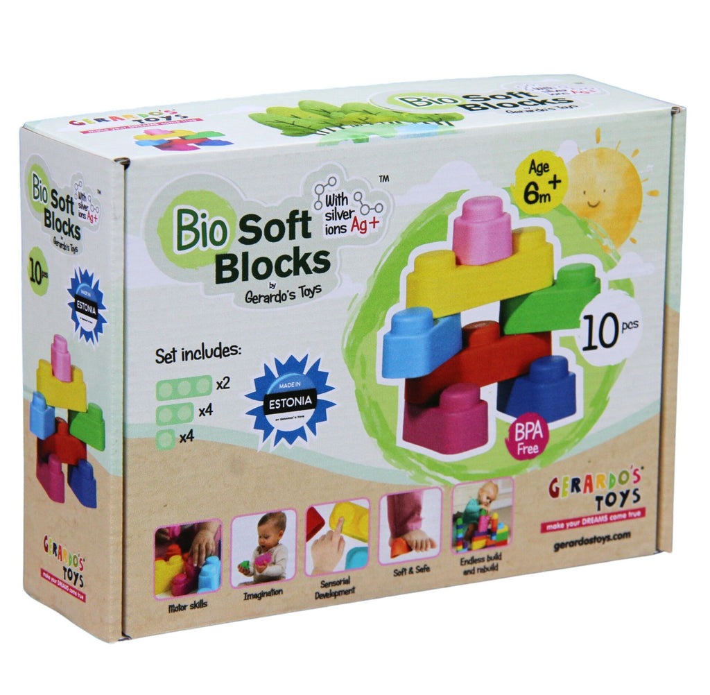 gentle pastel soft blocks for baby teething and creative play