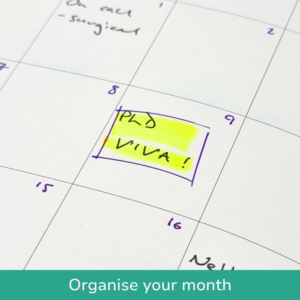 Undated Yearly Productivity Planner in Blue