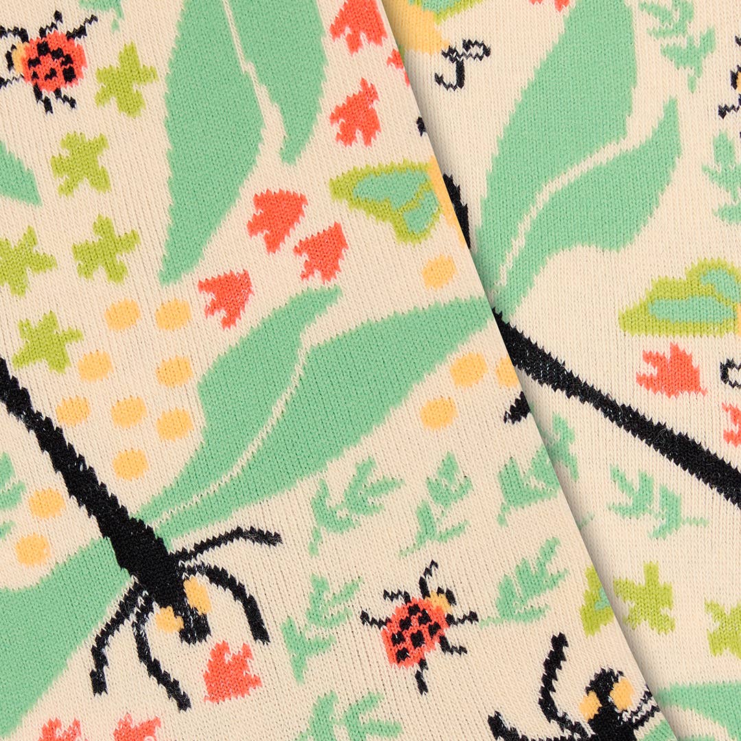 Bugged Out Socks with Dragonflies and Ladybugs