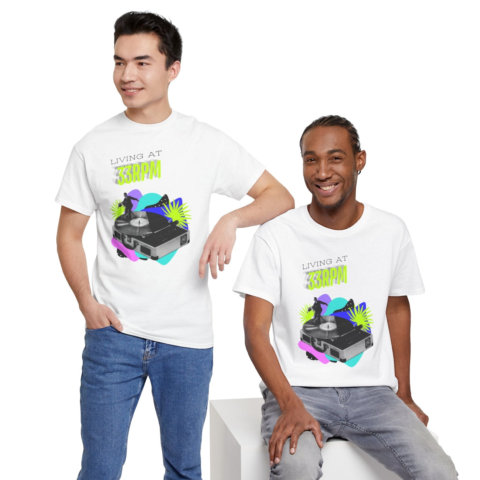 Living at 33rpm Flouro Men's T-Shirt