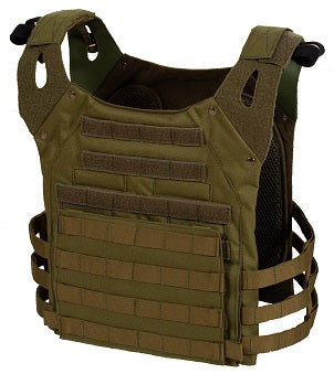 Durable Military Green Plate Carrier with Backpack – MOLLE System by Galvi Linda at www.brixbailey.com
