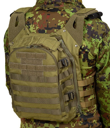 Durable Military Green Plate Carrier with MOLLE Backpack – Galvi-Linda by Galvi Linda at www.brixbailey.com