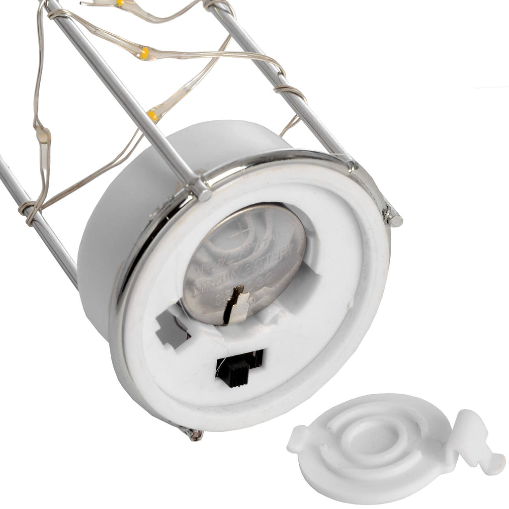 Frosted grey glass lantern with LED starlight glow, rope handle, modern rustic design for indoor or outdoor decor. by sostter at brixbailey.com