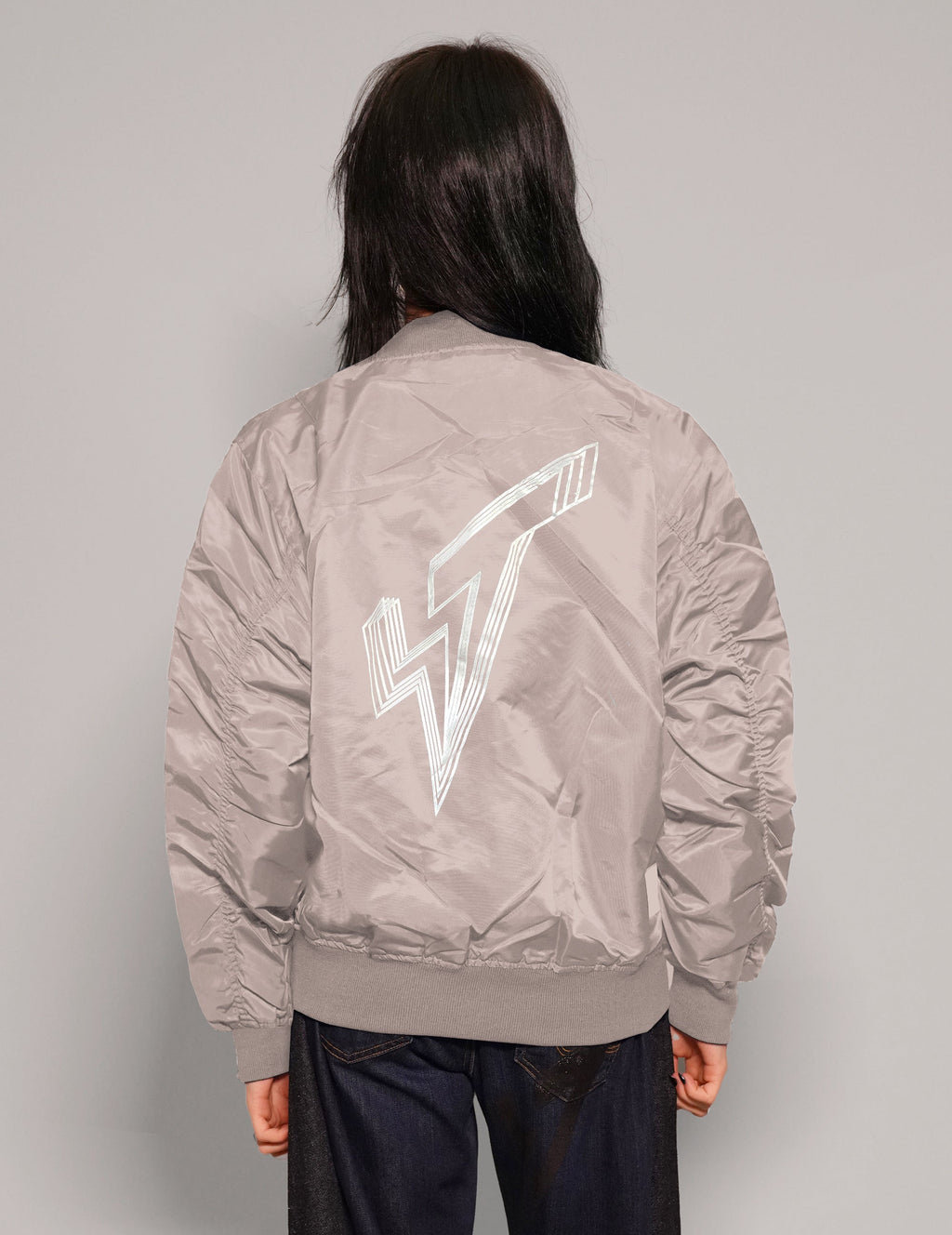 Grey Lightweight Bomber Jacket